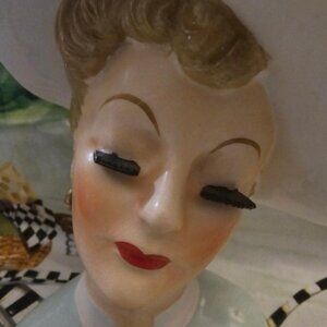 Vintage Lady Head Vase